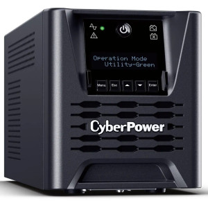 CyberPower PR750LCD3C Mini-Tower UPS, UL Rated, LCD panel, 6× NEMA 5-15R
